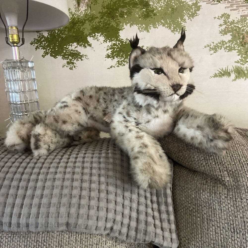 Vintage Applause Lynx Plush Large 1987 Italy Limited Collector Stuffed Animal